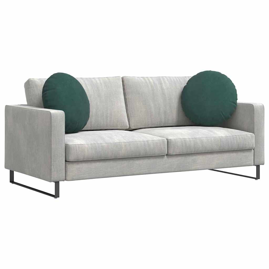 vidaXL Poduszki na siedziska 2 pcs Ciemna zieleń Ø50 x 19 cm Aksamit