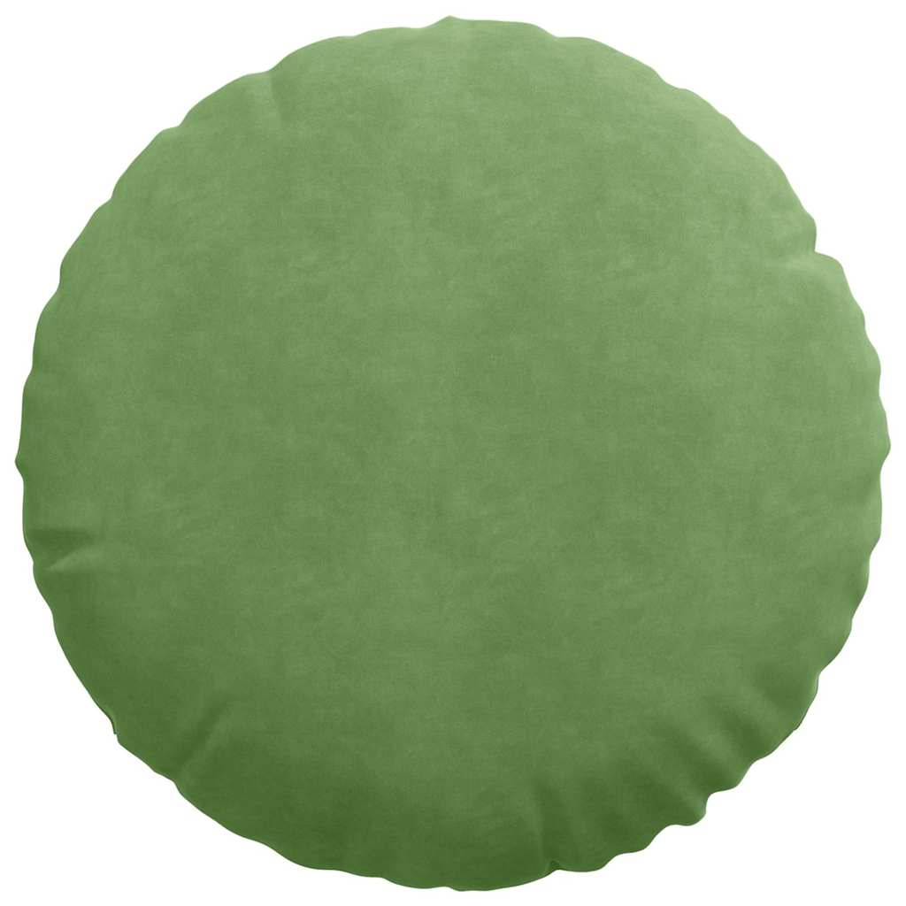 vidaXL Poduszki na siedziska 2 pcs Jasnozielony Ø50 x 19 cm Aksamit