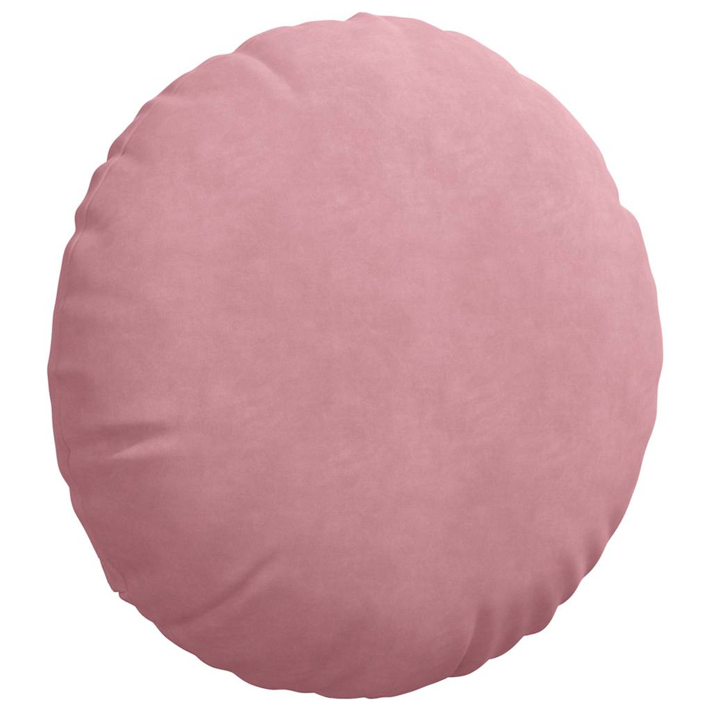 vidaXL Poduszki na siedziska 2 pcs Różowy Ø50 x 19 cm Aksamit