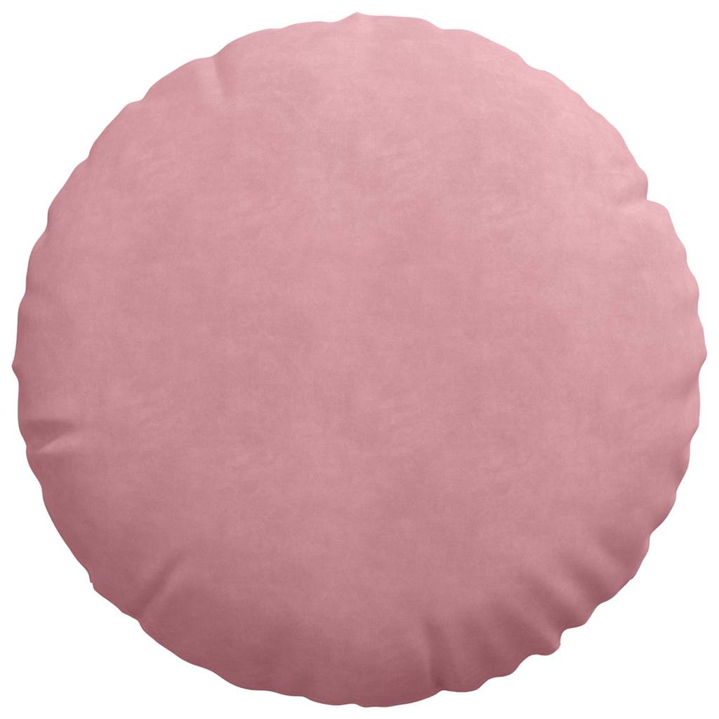 vidaXL Poduszki na siedziska 2 pcs Różowy Ø50 x 19 cm Aksamit