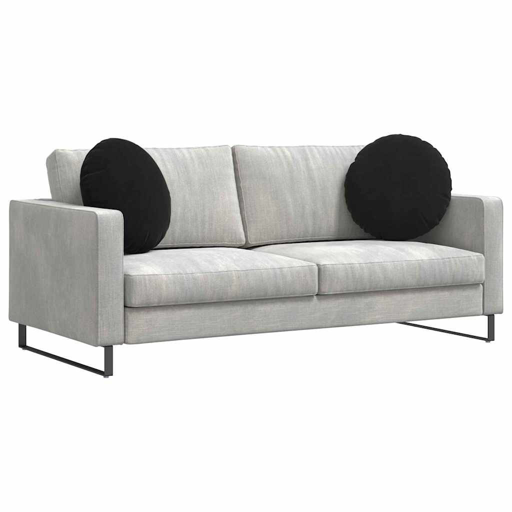 vidaXL Poduszki na siedziska 2 pcs Czarny Ø50 x 19 cm Aksamit