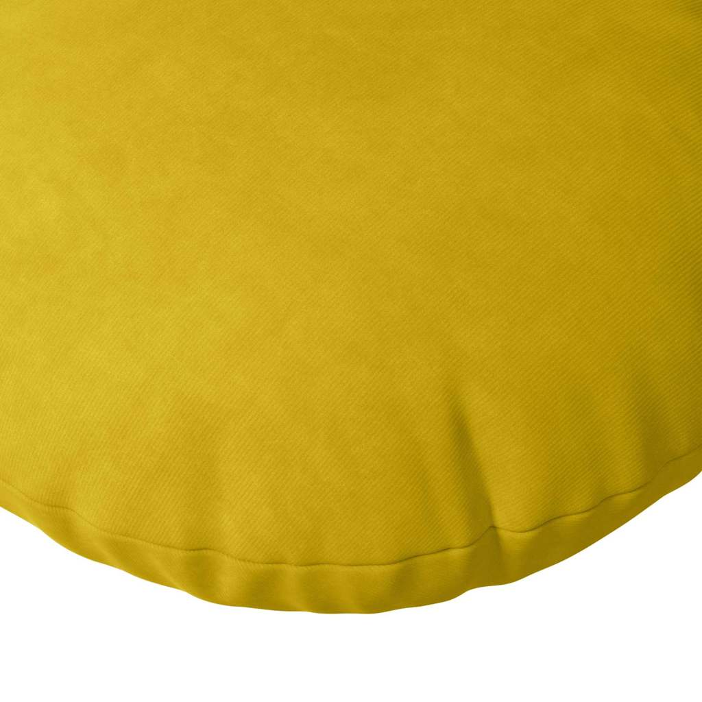 vidaXL Poduszki na siedziska 2 pcs Żółty Ø50 x 19 cm Aksamit