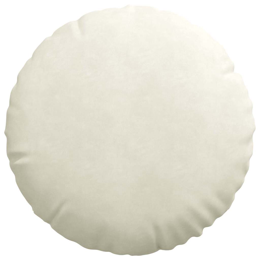 vidaXL Poduszki na siedziska 2 pcs Kremowy Ø50 x 19 cm Aksamit