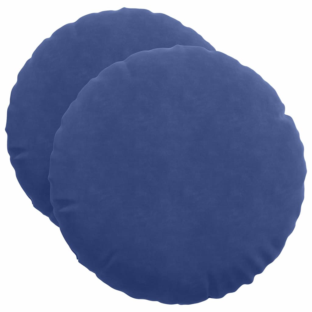 vidaXL Poduszki na siedziska 2 pcs Niebieski policyjny Ø50 x 19 cm