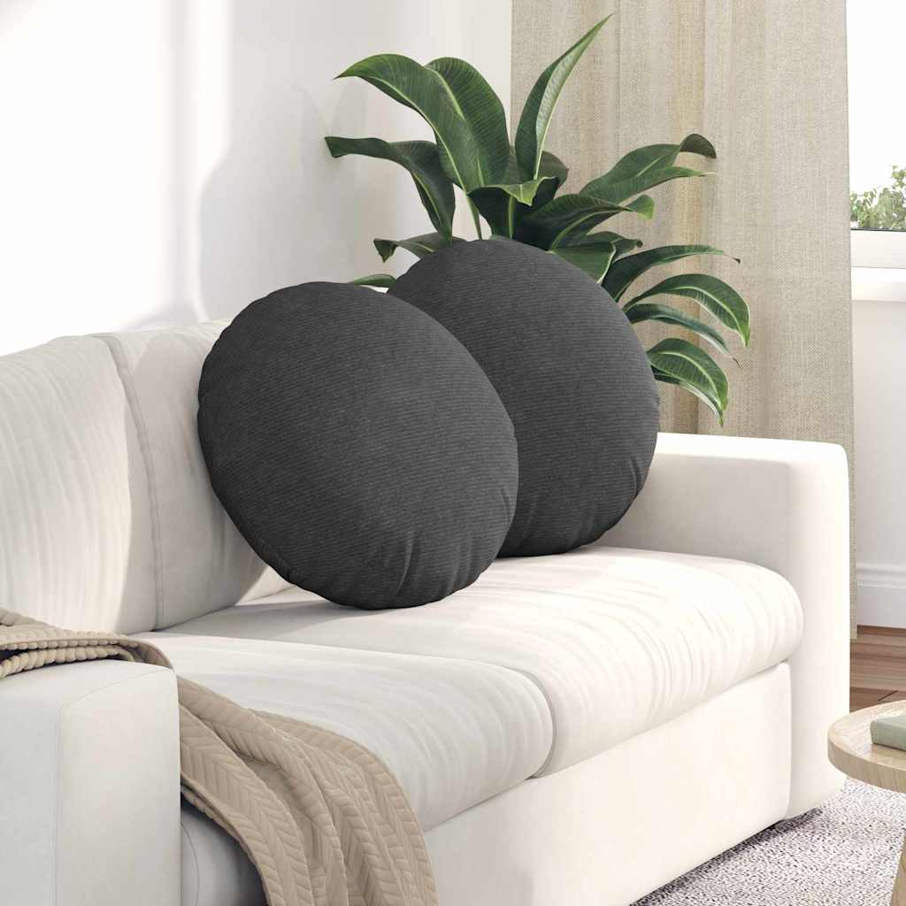 vidaXL Poduszki na siedziska 2 pcs Ciemnoszary Ø50 x 19 cm
