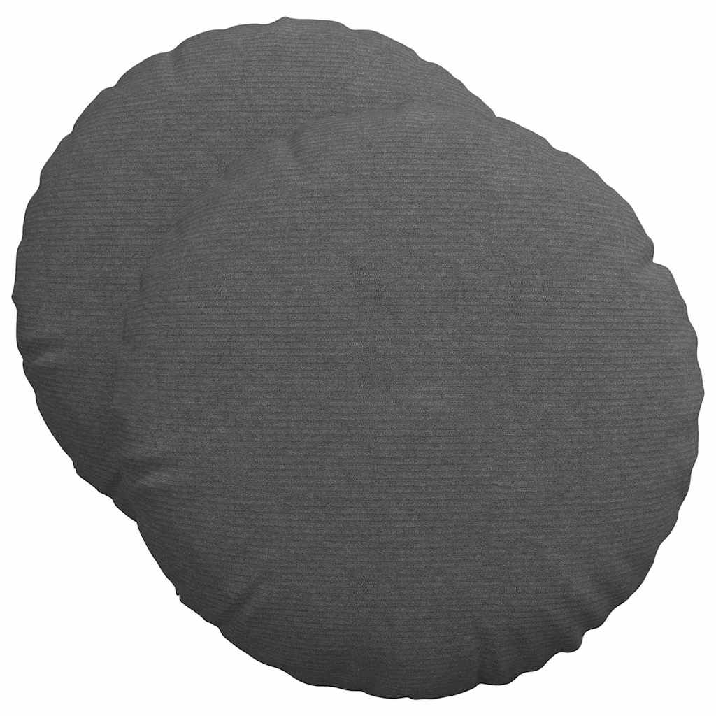 vidaXL Poduszki na siedziska 2 pcs Ciemnoszary Ø50 x 19 cm