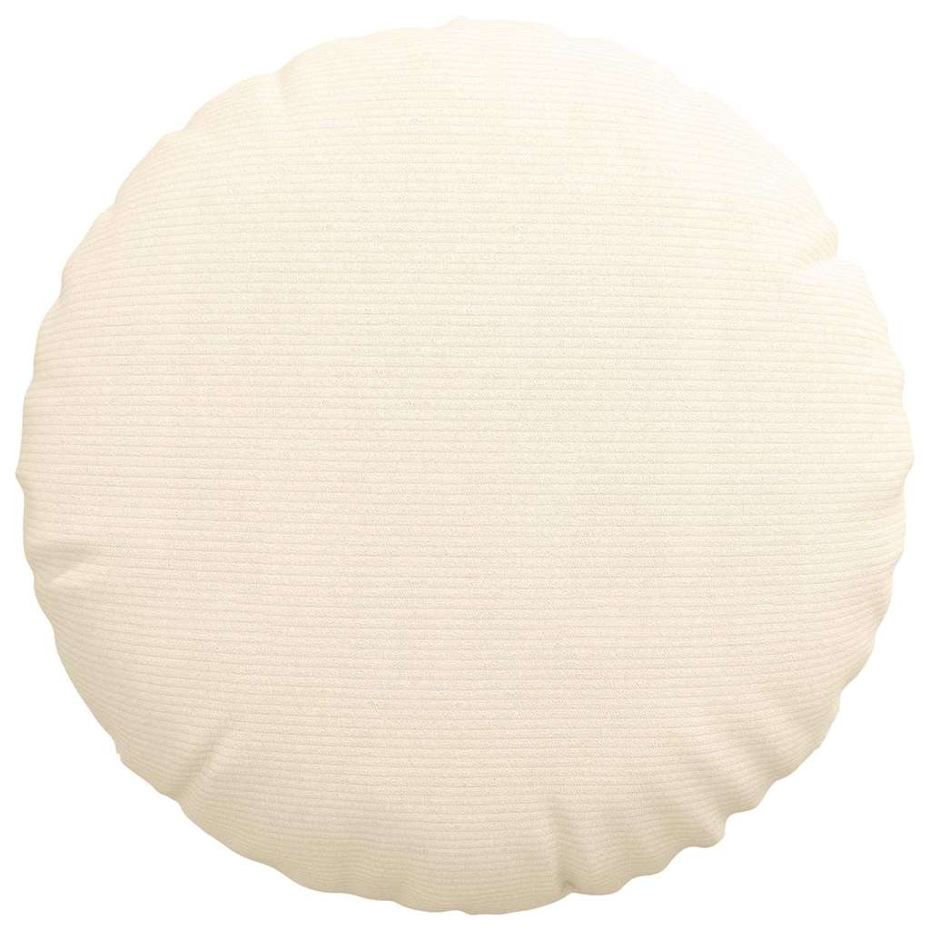 vidaXL Poduszki na siedziska 2 pcs Kremowy Ø50 x 19 cm