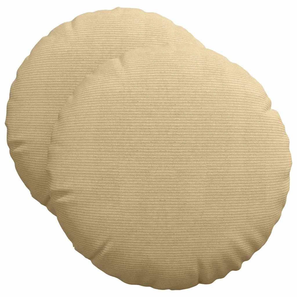 vidaXL Poduszki na siedziska 2 pcs Szary zielony Ø50 x 19 cm