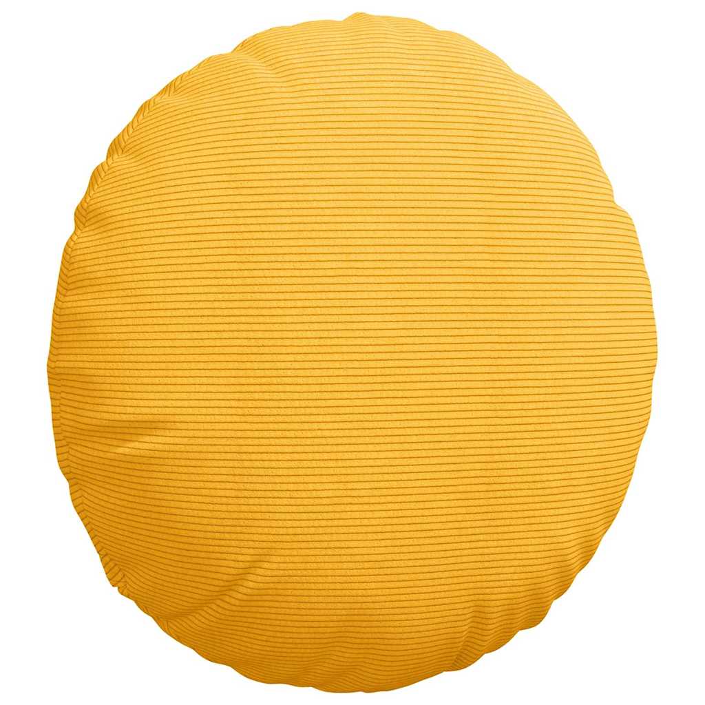 vidaXL Poduszki na siedziska 2 pcs Jasnożółty Ø50 x 19 cm