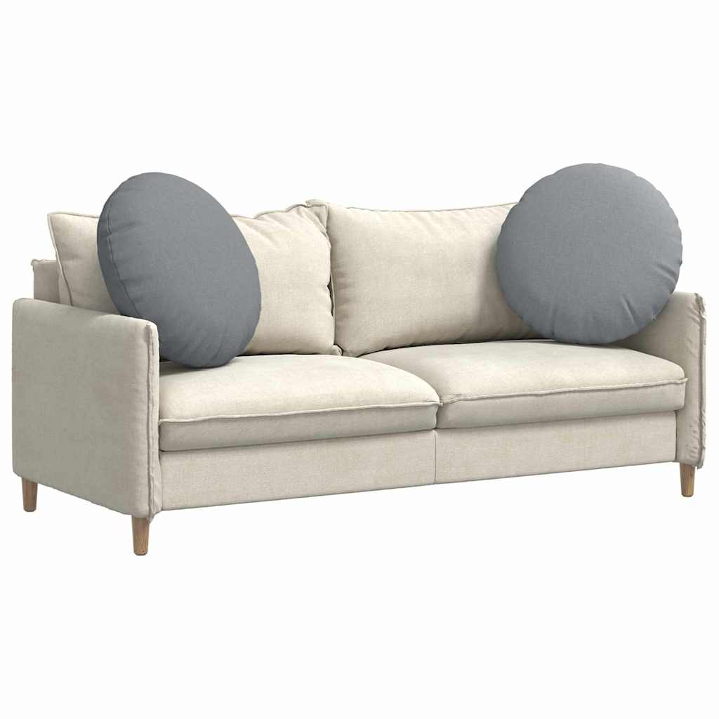 vidaXL Poduszki na siedziska 2 pcs Jasnoszary Ø60 x 21 cm tkanina