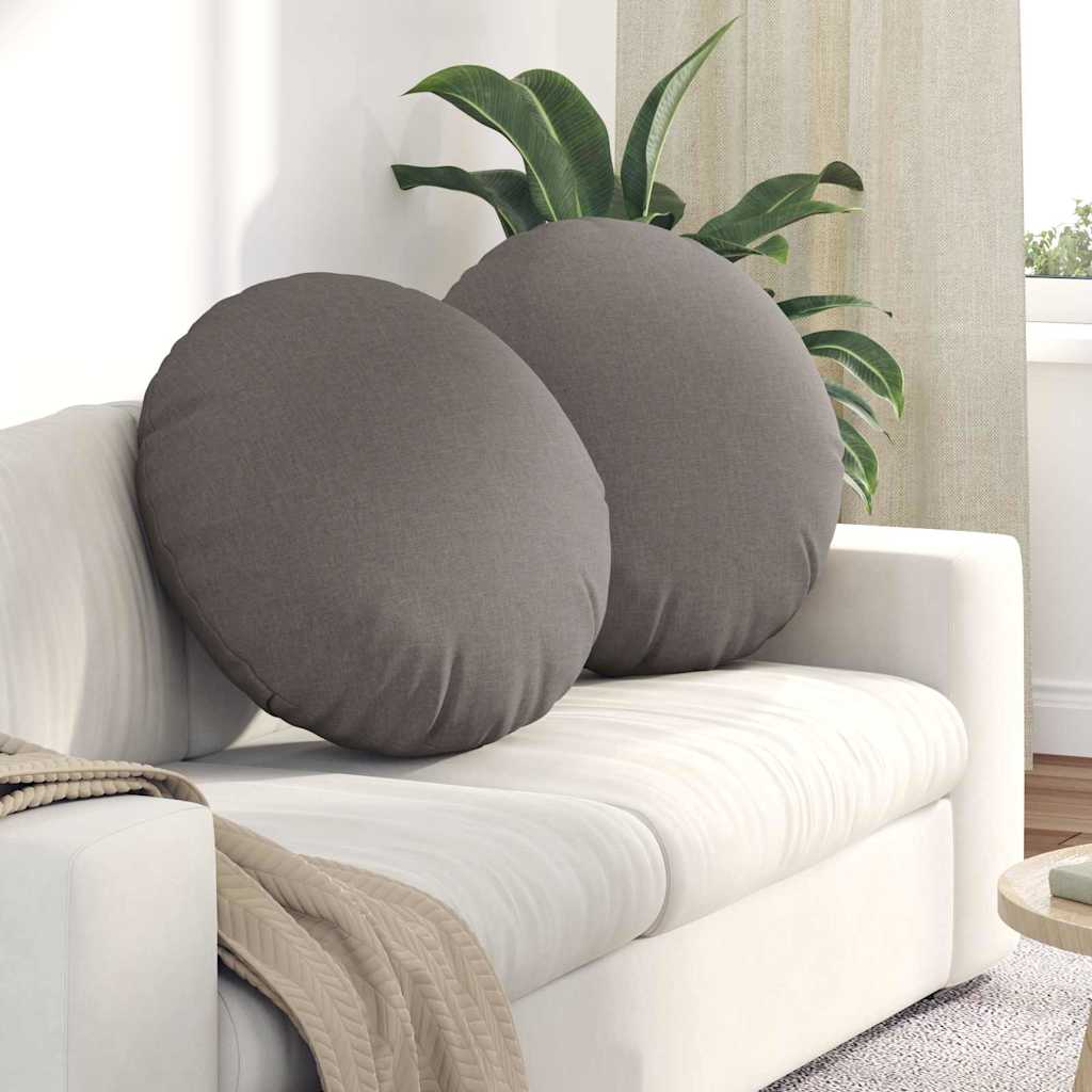 vidaXL Poduszki na siedziska 2 pcs Ciemnoszary Ø60 x 21 cm tkanina