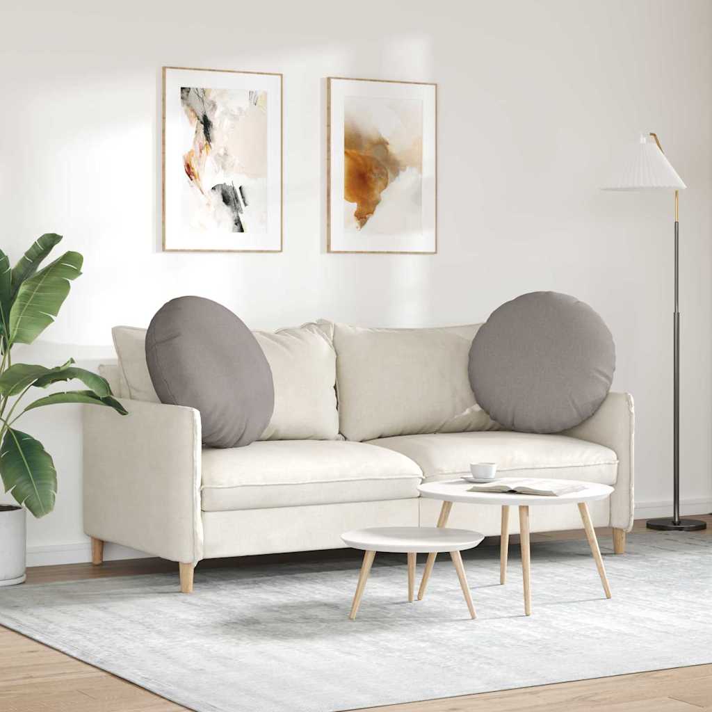 vidaXL Poduszki na siedziska 2 pcs Ciemnoszary Ø60 x 21 cm tkanina