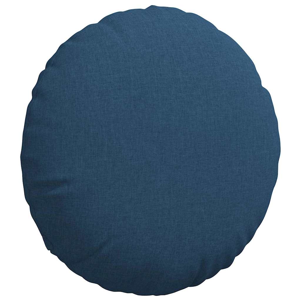 vidaXL Poduszki na siedziska 2 pcs Niebieski Ø60 x 21 cm tkanina