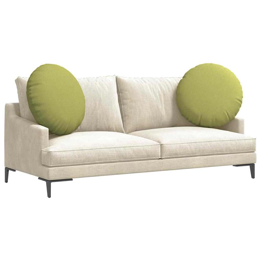 vidaXL Poduszki na siedziska 2 pcs Jasnozielony Ø60 x 21 cm tkanina