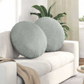 vidaXL Poduszki na siedziska 2 pcs Jasnoszary Ø60 x 21 cm Aksamit