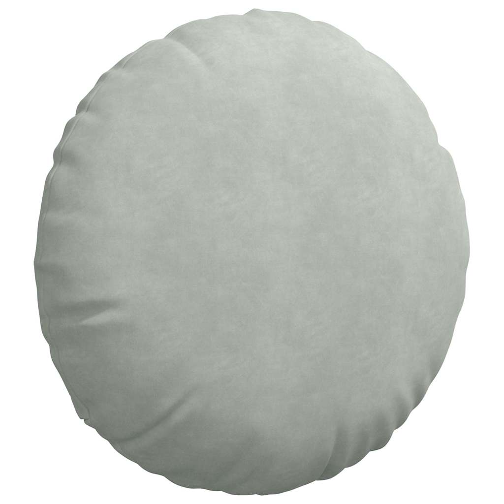 vidaXL Poduszki na siedziska 2 pcs Jasnoszary Ø60 x 21 cm Aksamit