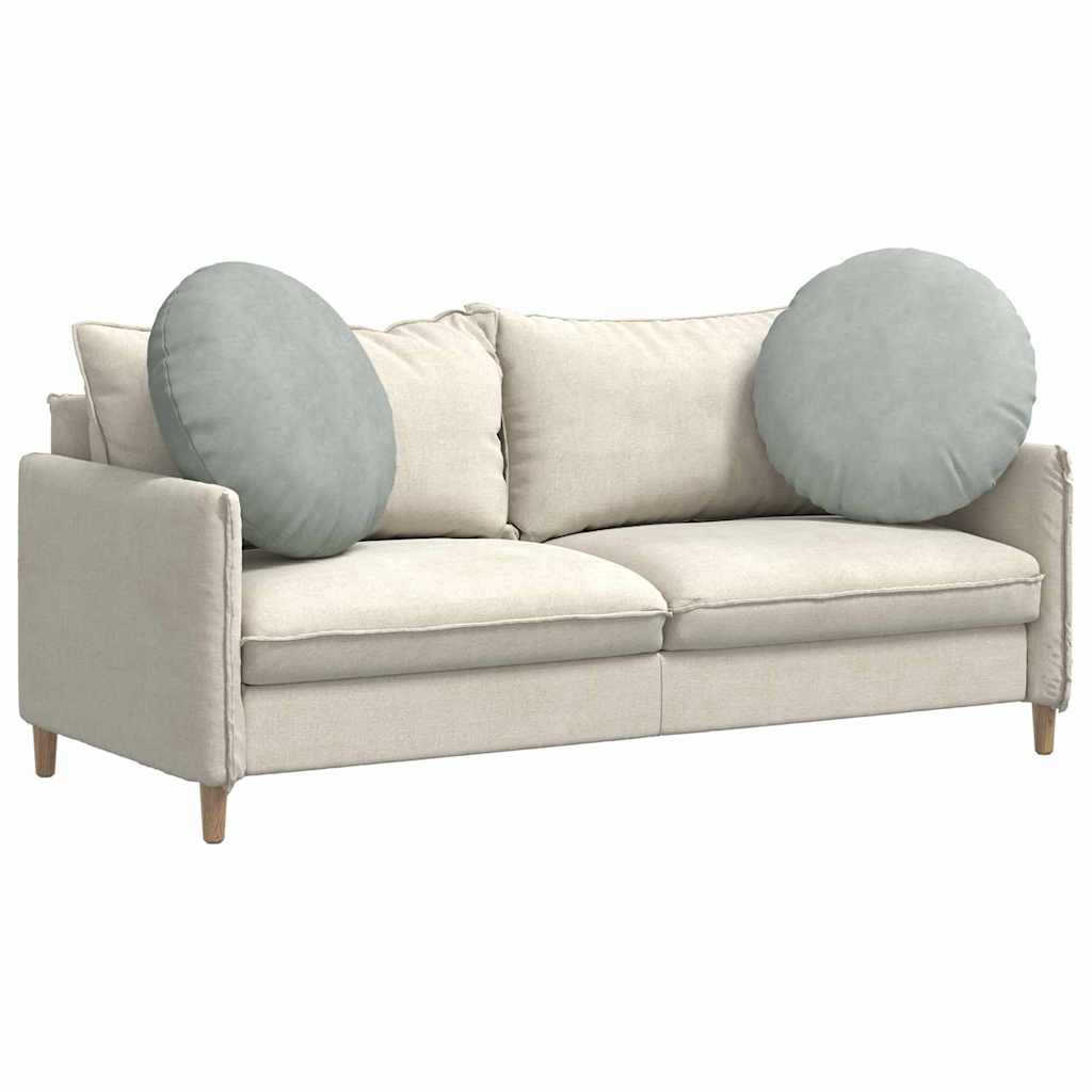 vidaXL Poduszki na siedziska 2 pcs Jasnoszary Ø60 x 21 cm Aksamit