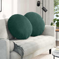 vidaXL Poduszki na siedziska 2 pcs Ciemna zieleń Ø60 x 21 cm Aksamit