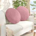 vidaXL Poduszki na siedziska 2 pcs Różowy Ø60 x 21 cm Aksamit