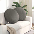 vidaXL Poduszki na siedziska 2 pcs Jasnoszary Ø60 x 21 cm