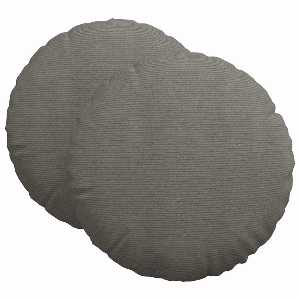 vidaXL Poduszki na siedziska 2 pcs Jasnoszary Ø60 x 21 cm