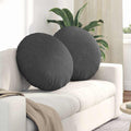 vidaXL Poduszki na siedziska 2 pcs Ciemnoszary Ø60 x 21 cm