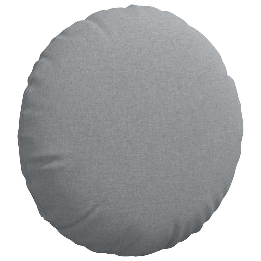 vidaXL Poduszki na siedziska 2 pcs Jasnoszary Ø80 x 29 cm tkanina