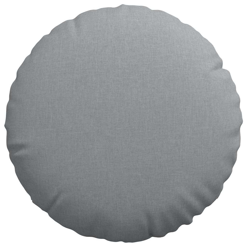 vidaXL Poduszki na siedziska 2 pcs Jasnoszary Ø80 x 29 cm tkanina