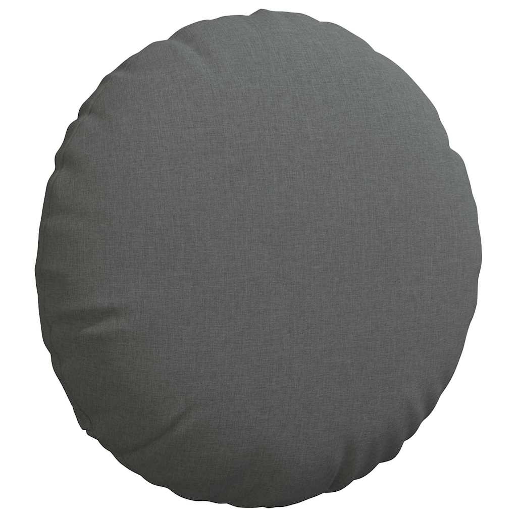 vidaXL Poduszki na siedziska 2 pcs Ciemnoszary Ø80 x 29 cm tkanina