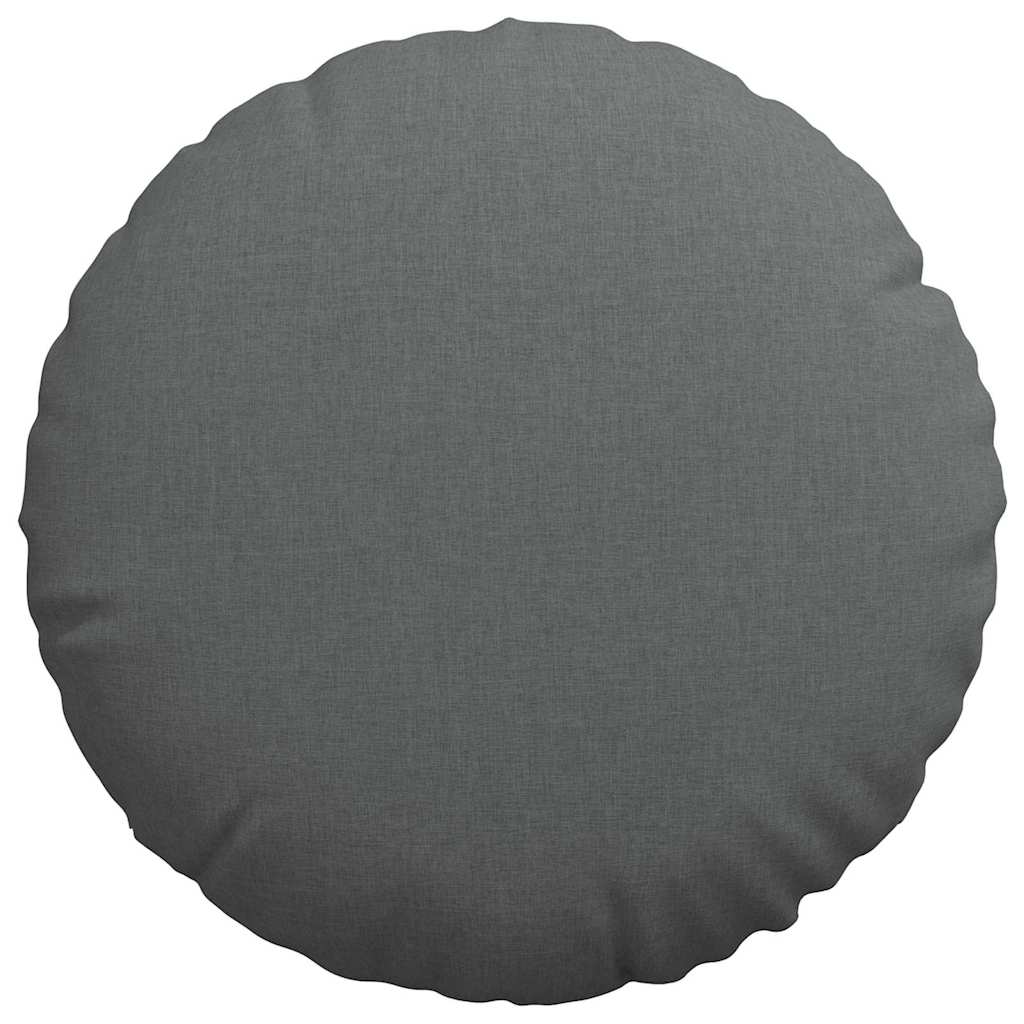 vidaXL Poduszki na siedziska 2 pcs Ciemnoszary Ø80 x 29 cm tkanina