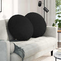 vidaXL Poduszki na siedziska 2 pcs Czarny Ø80 x 29 cm tkanina