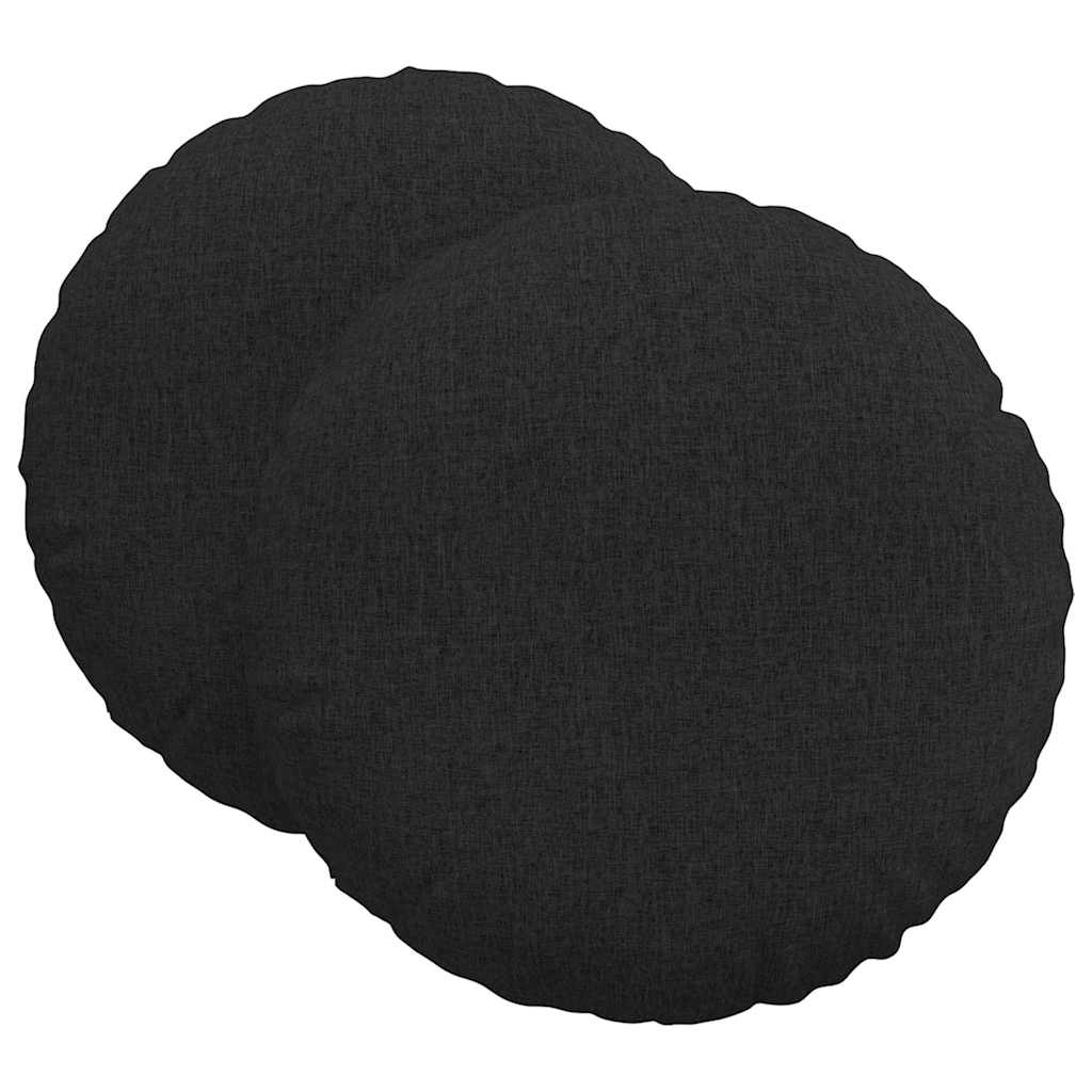 vidaXL Poduszki na siedziska 2 pcs Czarny Ø80 x 29 cm tkanina