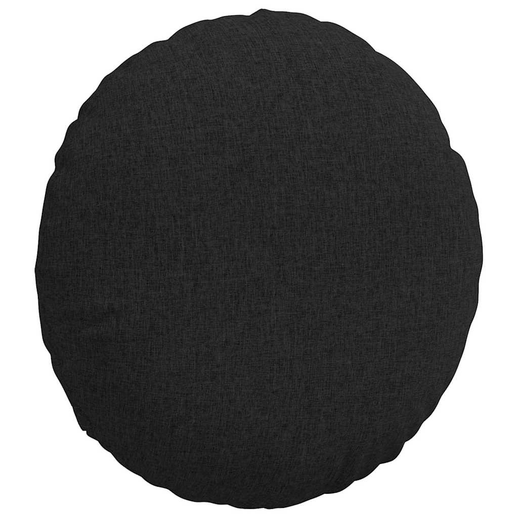 vidaXL Poduszki na siedziska 2 pcs Czarny Ø80 x 29 cm tkanina