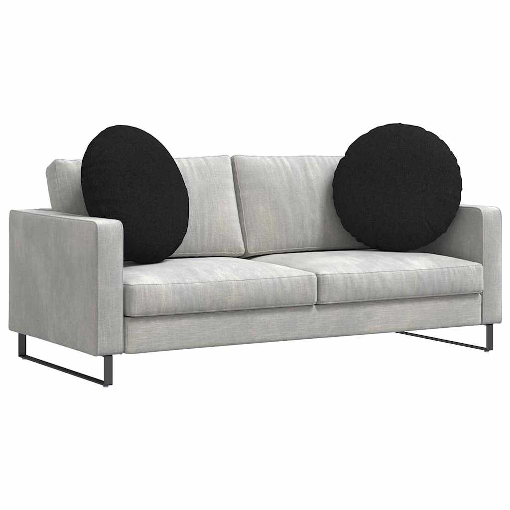 vidaXL Poduszki na siedziska 2 pcs Czarny Ø80 x 29 cm tkanina