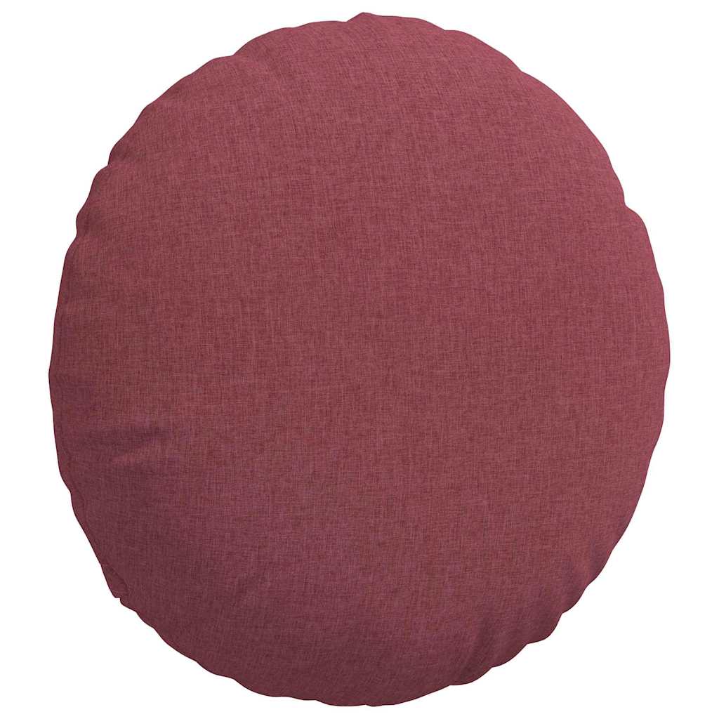 vidaXL Poduszki na siedziska 2 pcs Czerwone wino Ø80 x 29 cm tkanina