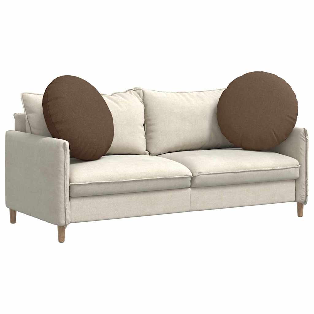 vidaXL Poduszki na siedziska 2 pcs Brązowy Ø80 x 29 cm tkanina