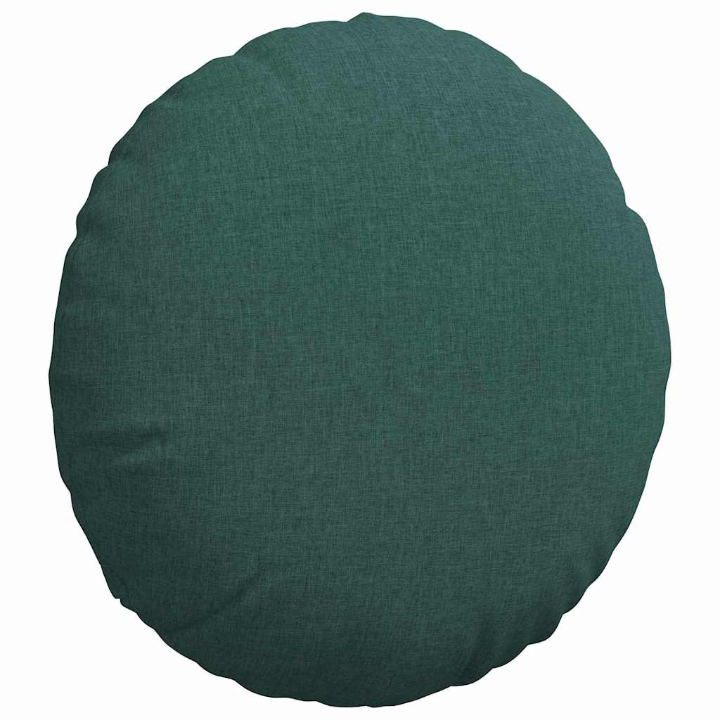 vidaXL Poduszki na siedziska 2 pcs Ciemna zieleń Ø80 x 29 cm tkanina