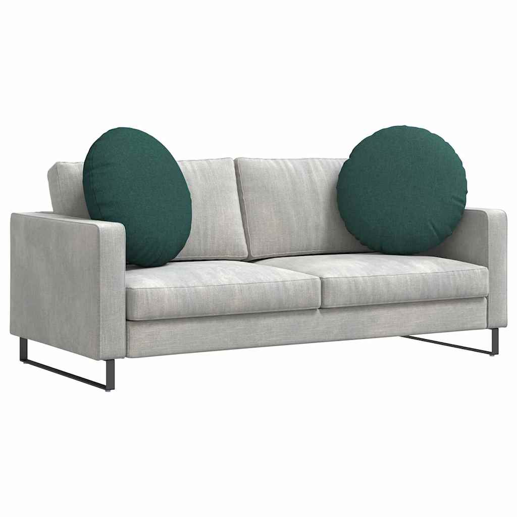 vidaXL Poduszki na siedziska 2 pcs Ciemna zieleń Ø80 x 29 cm tkanina