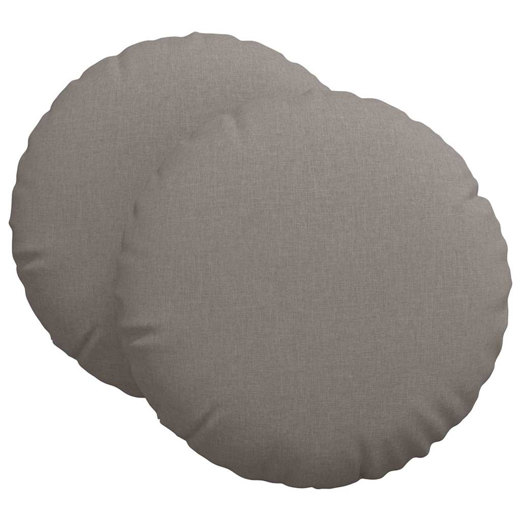 vidaXL Poduszki na siedziska 2 pcs Ciemnoszary Ø80 x 29 cm tkanina