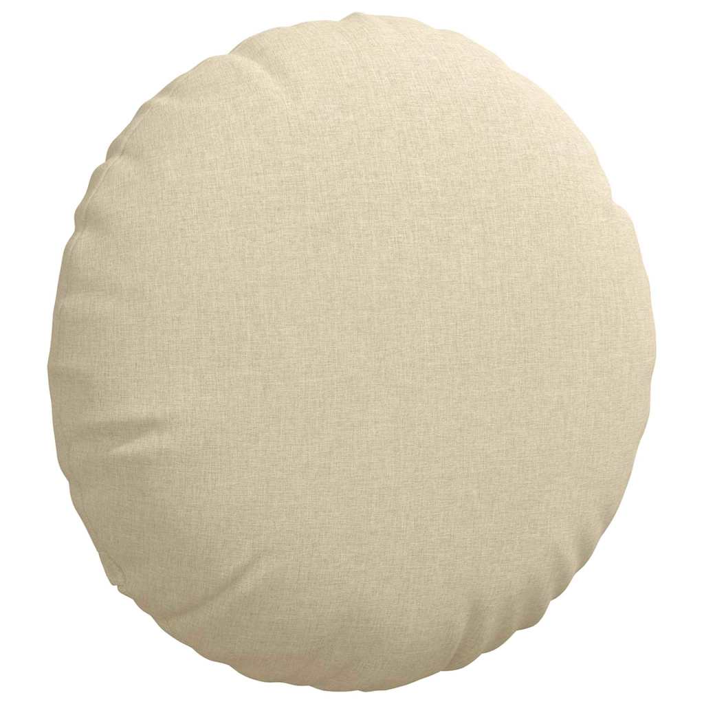 vidaXL Poduszki na siedziska 2 pcs Kremowy Ø80 x 29 cm tkanina