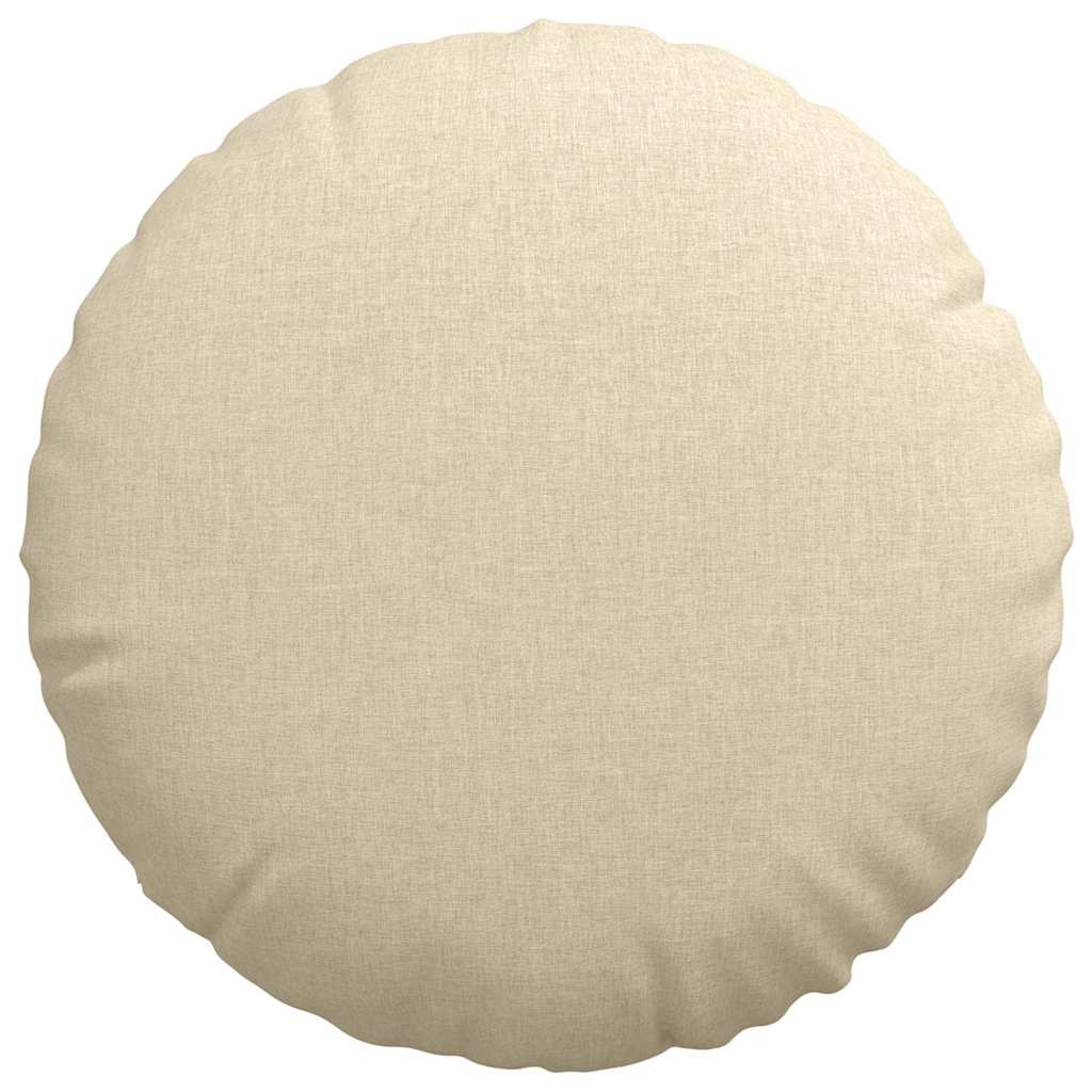 vidaXL Poduszki na siedziska 2 pcs Kremowy Ø80 x 29 cm tkanina