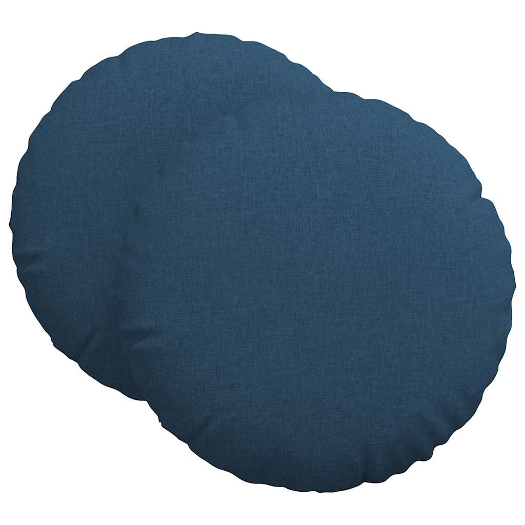 vidaXL Poduszki na siedziska 2 pcs Niebieski Ø80 x 29 cm tkanina