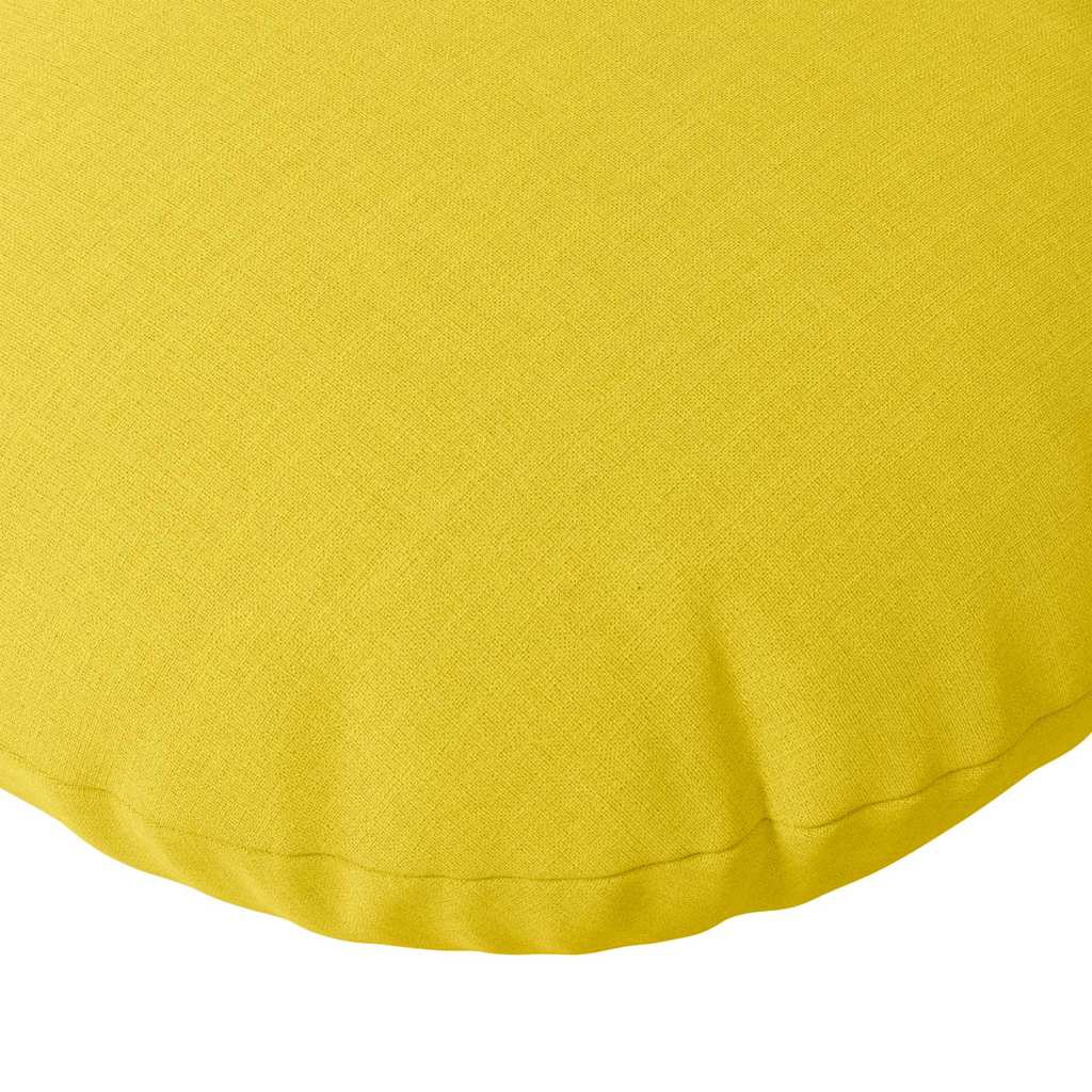 vidaXL Poduszki na siedziska 2 pcs Jasnożółty Ø80 x 29 cm tkanina