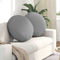 vidaXL Poduszki na siedziska 2 pcs Szary chmur Ø80 x 29 cm tkanina