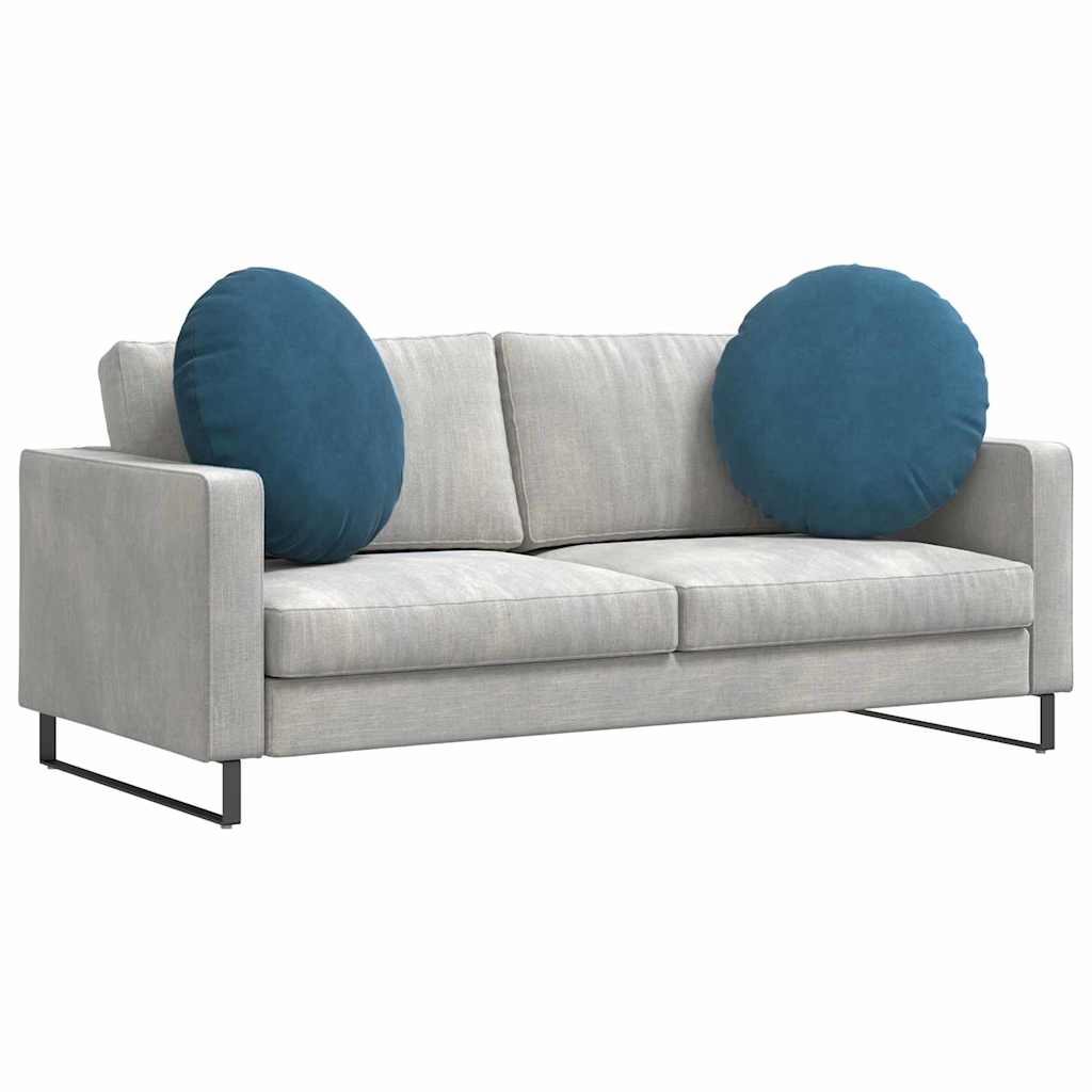 vidaXL Poduszki na siedziska 2 pcs Niebieski Ø 80 x 29 cm Aksamit