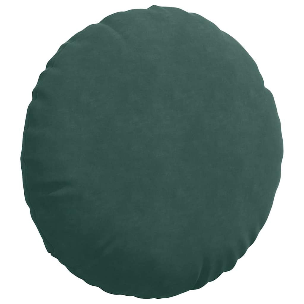 vidaXL Poduszki na siedziska 2 pcs Ciemna zieleń Ø 80 x 29 cm Aksamit