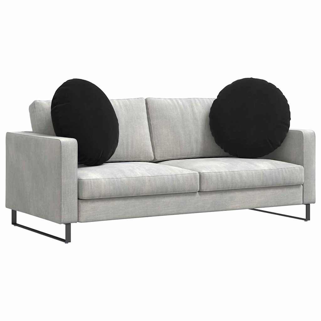 vidaXL Poduszki na siedziska 2 pcs Czarny Ø 80 x 29 cm Aksamit