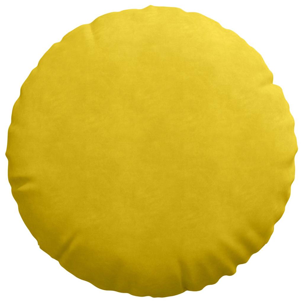 vidaXL Poduszki na siedziska 2 pcs Żółty Ø 80 x 29 cm Aksamit