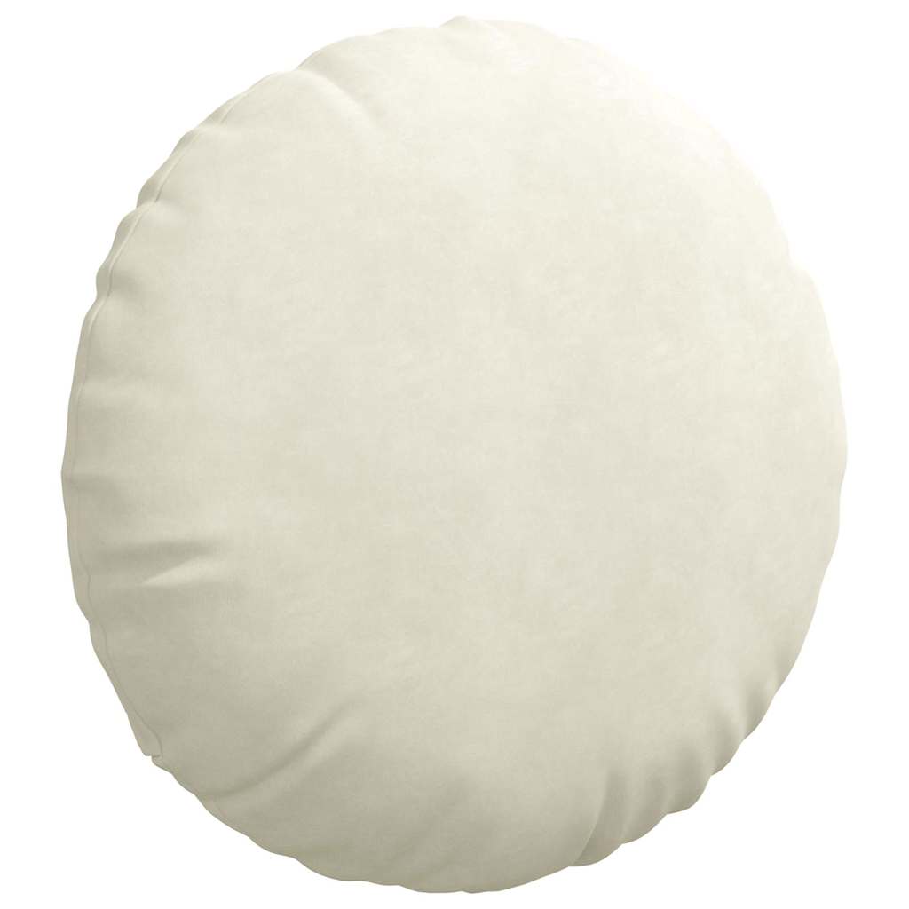 vidaXL Poduszki na siedziska 2 pcs Kremowy Ø 80 x 29 cm Aksamit