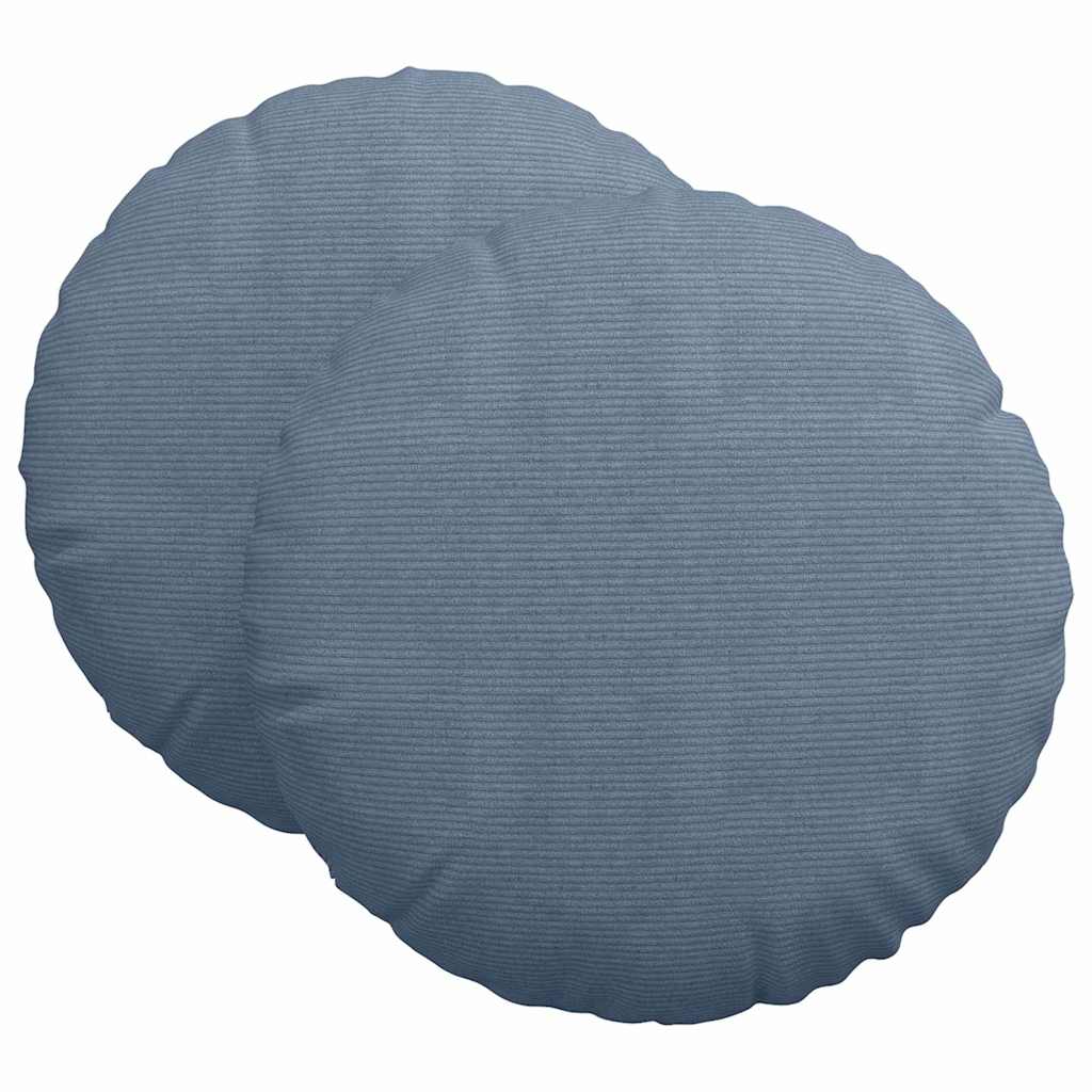 vidaXL Poduszki na siedziska 2 pcs Niebieski Ø 80 cm